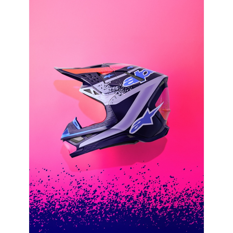 Alpinestars Supertech S-M10 Limited Edition Records motokroso šalmas pilkas