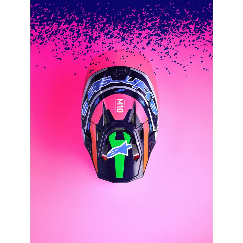 Alpinestars Supertech S-M10 Limited Edition Records motokroso šalmas pilkas