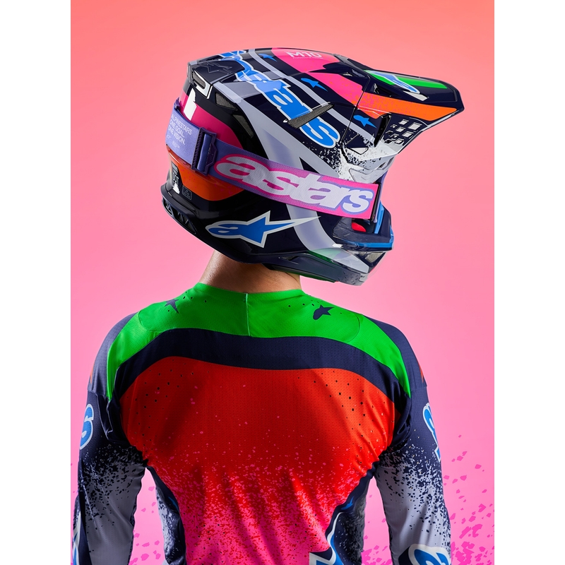 Alpinestars Supertech S-M10 Limited Edition Records motokroso šalmas pilkas