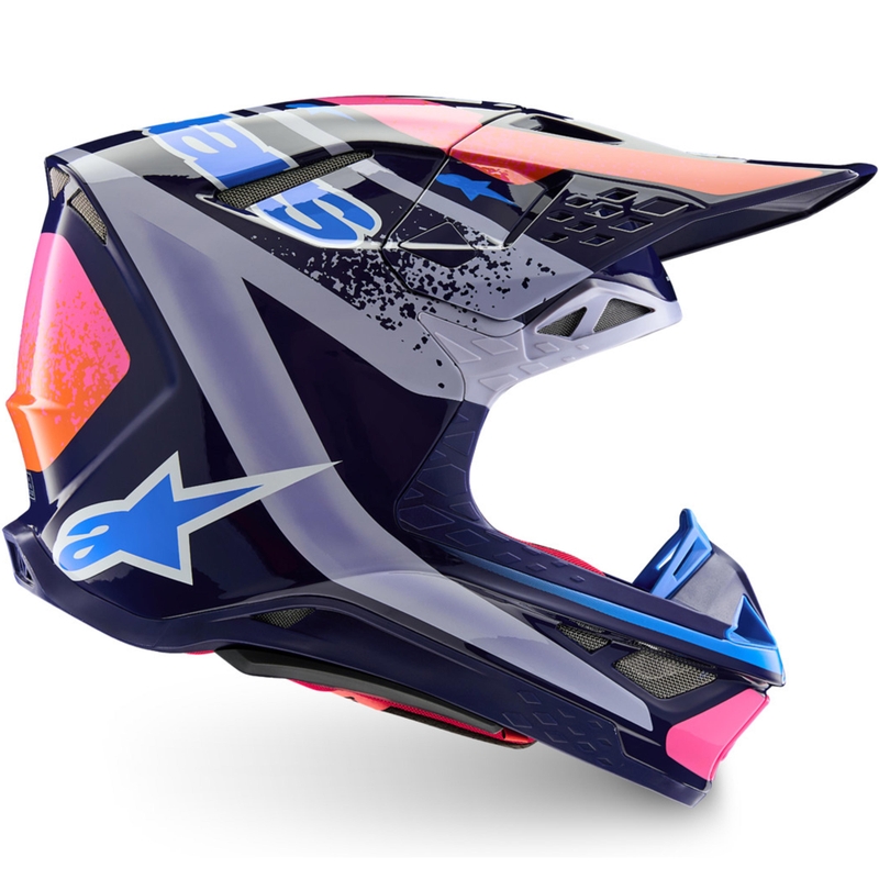 Alpinestars Supertech S-M10 Limited Edition Records motokroso šalmas pilkas