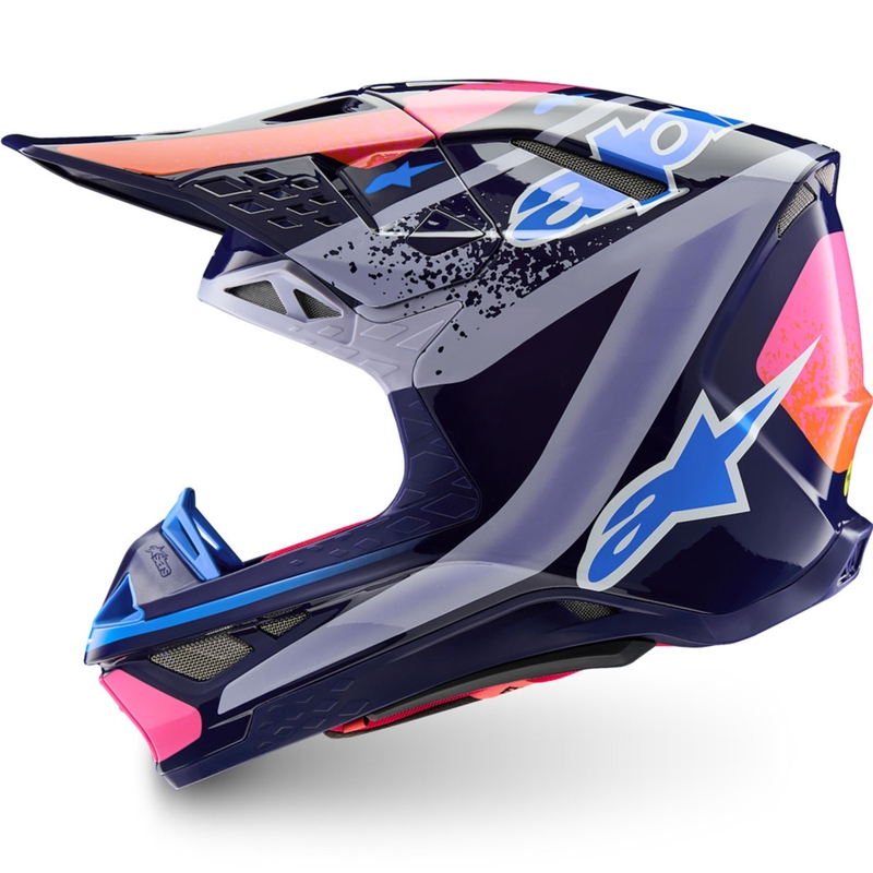 Alpinestars Supertech S-M10 Limited Edition Records motokroso šalmas pilkas