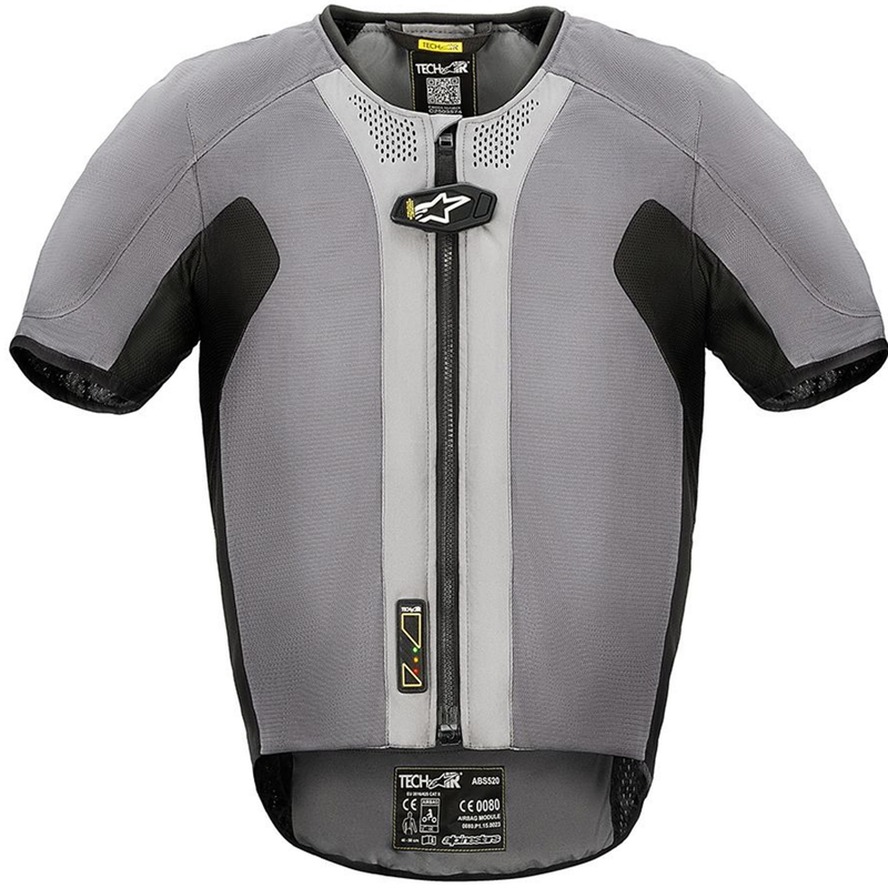 „Alpinestars TECH-AIR®5 V2“ sistemos oro pagalvių liemenė pilkai juoda