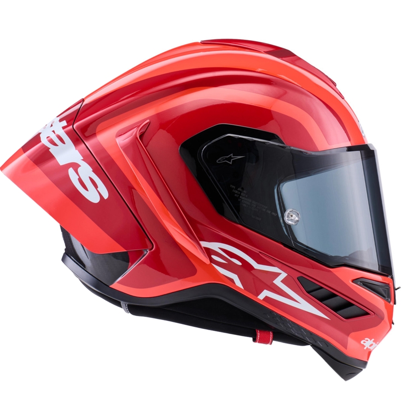 Alpinestars Supertech R10 Arius uždaras motociklo šalmas, fluorescencinė raudona-raudona-juoda-balta