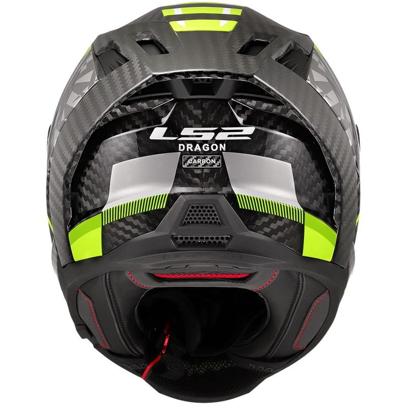Integralinis motociklininko šalmas LS2 FF807 Dragon Trax fluo yellow