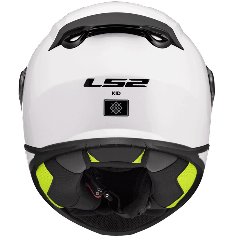 Vaikiškas uždaras motociklo šalmas LS2 FF812, blizgiai baltas