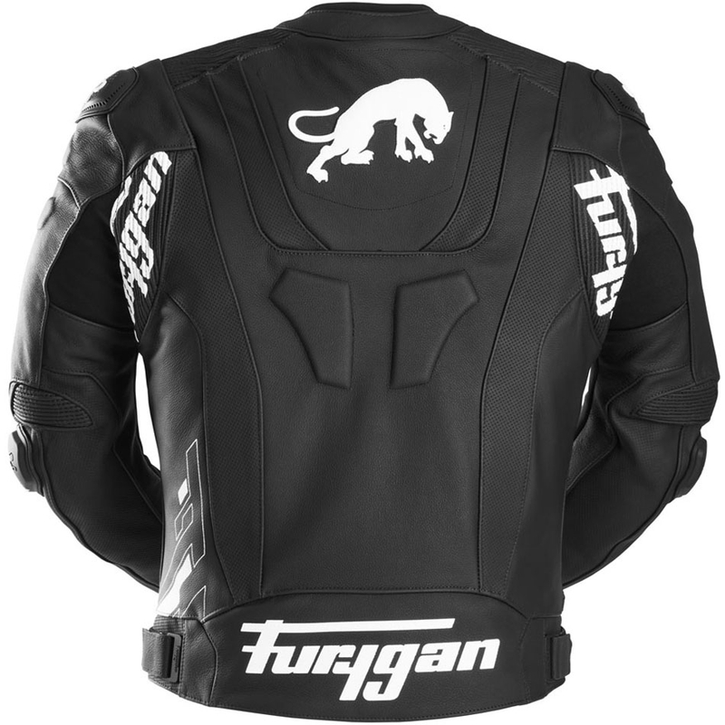 Furygan Raptor Evo 3 odinė motociklo striukė, juoda-balta
