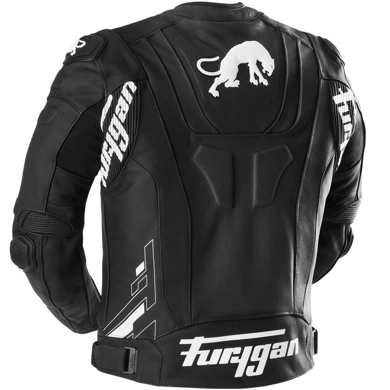 Furygan Raptor Evo 3 odinė motociklo striukė, juoda-balta