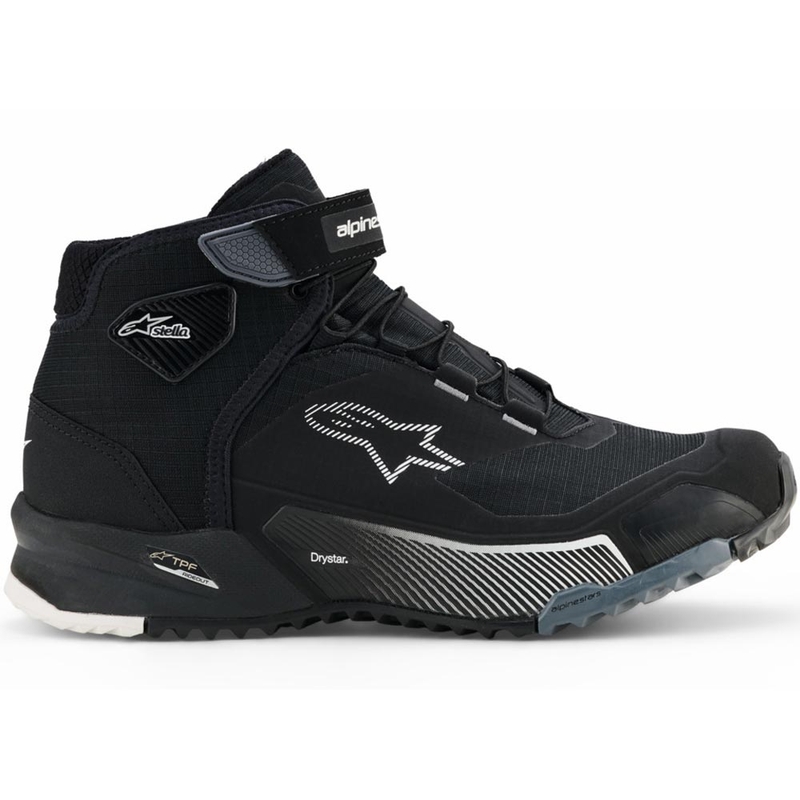 Alpinestars Stella CR-X Drystar moteriški motociklo batai, juodi-pilki-balti