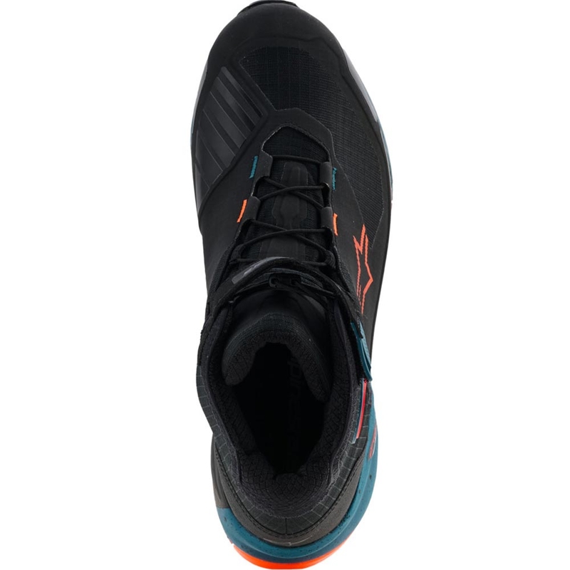 Alpinestars CR-X Drystar motociklo batai juodi-mėlyni-oranžiniai