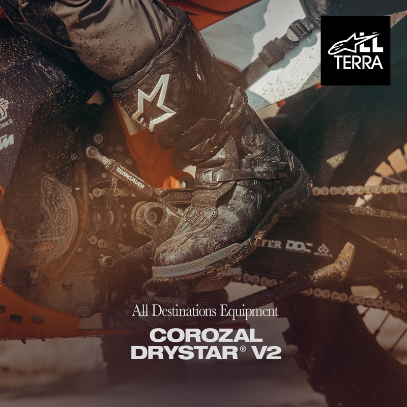 Alpinestars Corozal V2 Adventure Drystar motociklo batai rudi-juodi