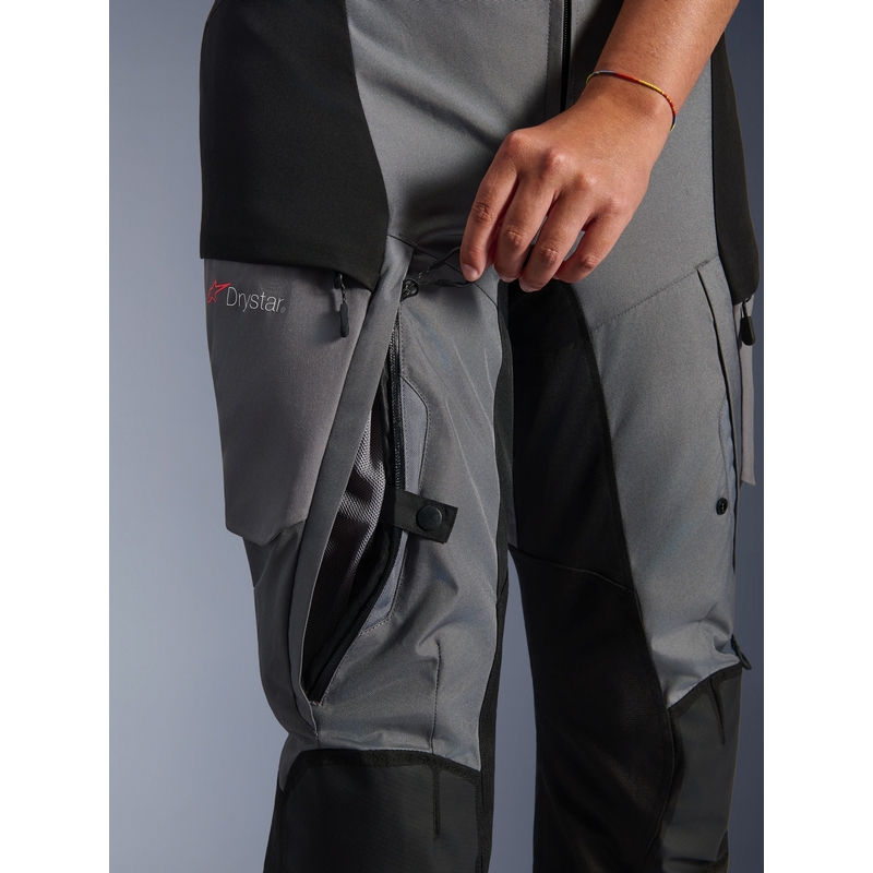 Alpinestars Stella Andes V4 Drystar moteriškos motociklo kelnės, juodos-tamsiai pilkos