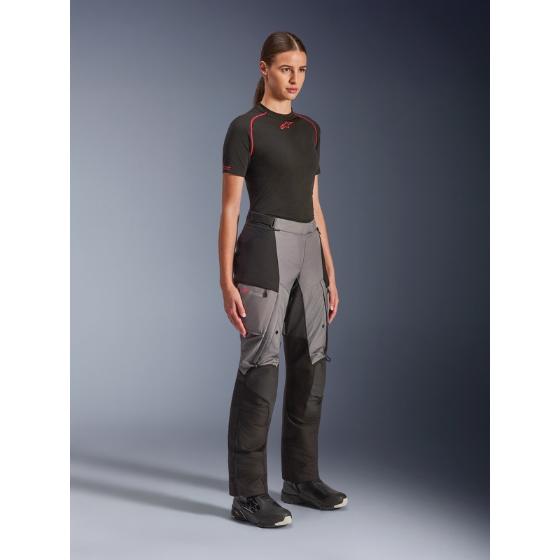 Alpinestars Stella Andes V4 Drystar moteriškos motociklo kelnės, juodos-tamsiai pilkos
