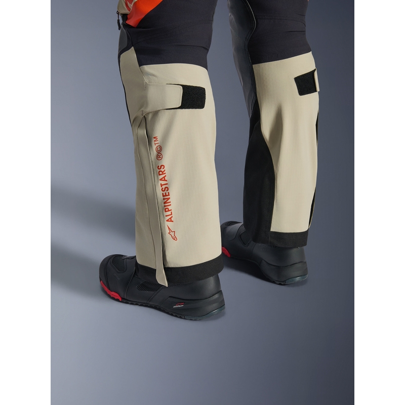 Alpinestars Halo PRO Drystar XF motociklo kelnės kreminės-juodos-raudonos
