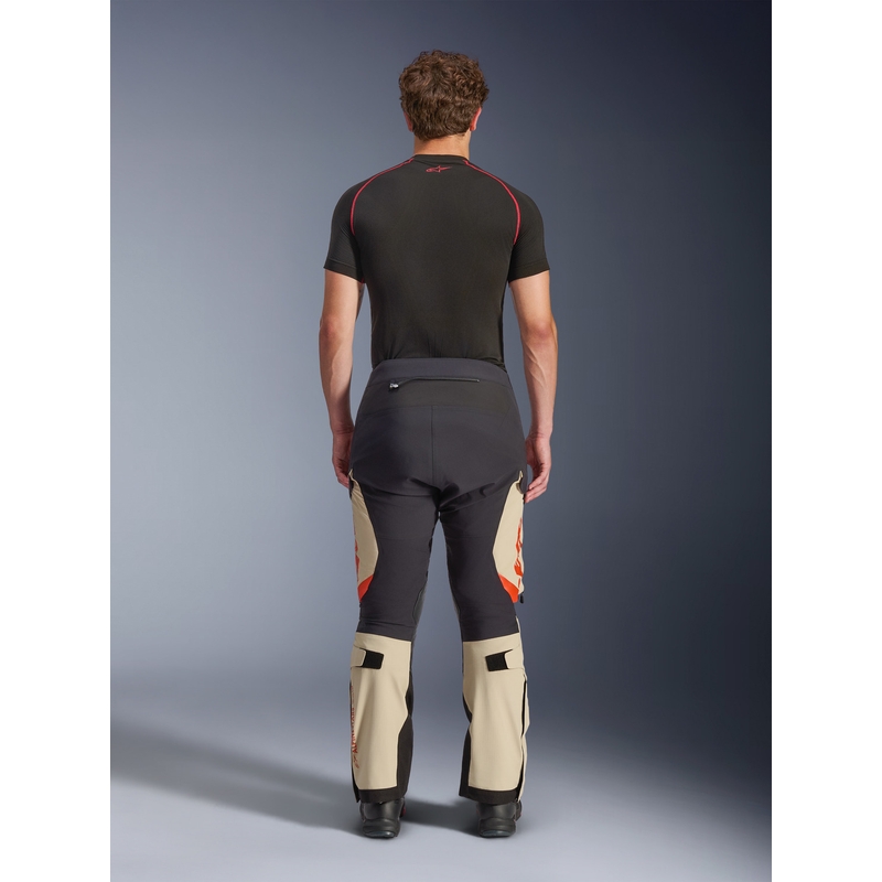 Alpinestars Halo PRO Drystar XF motociklo kelnės kreminės-juodos-raudonos