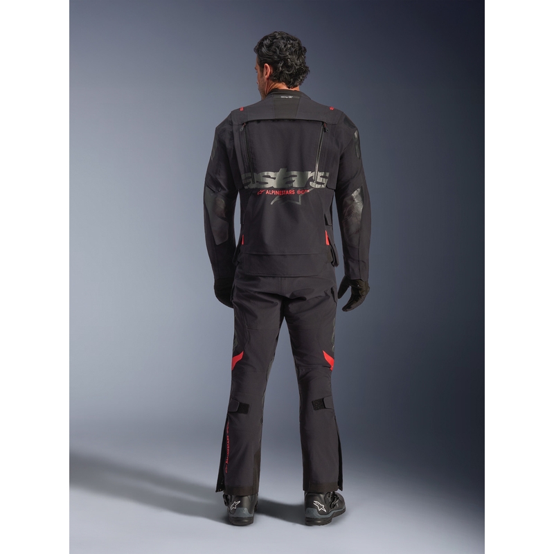 Alpinestars Halo PRO Drystar XF motociklo striukė juoda-tamsiai pilka-raudona