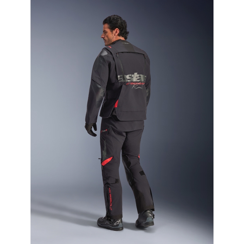Alpinestars Halo PRO Drystar XF motociklo striukė juoda-tamsiai pilka-raudona