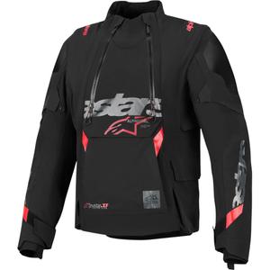 Alpinestars Halo PRO Drystar XF motociklo striukė juoda-tamsiai pilka-raudona