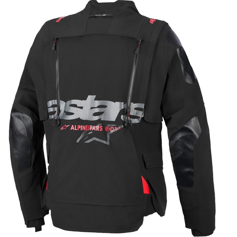 Alpinestars Halo PRO Drystar XF motociklo striukė juoda-tamsiai pilka-raudona
