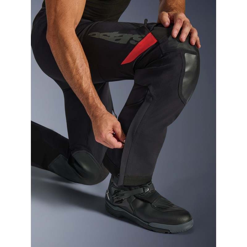 Alpinestars Halo PRO Drystar XF motociklo kelnės juodos-tamsiai pilkos-raudonos