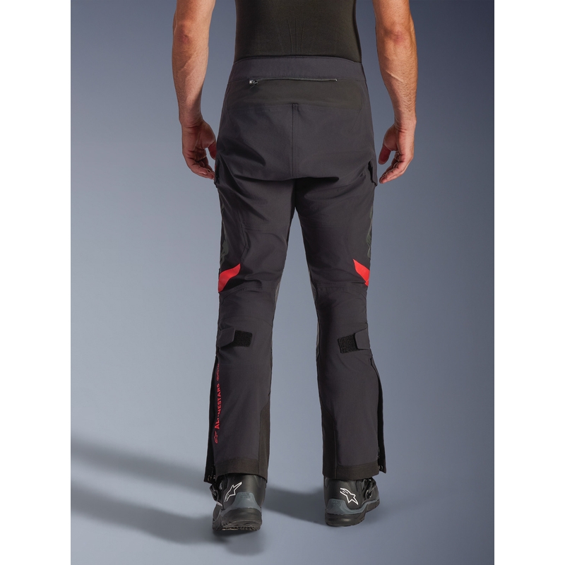 Alpinestars Halo PRO Drystar XF motociklo kelnės juodos-tamsiai pilkos-raudonos