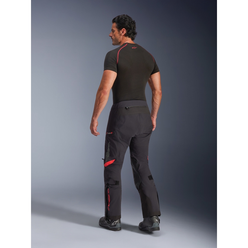 Alpinestars Halo PRO Drystar XF motociklo kelnės juodos-tamsiai pilkos-raudonos