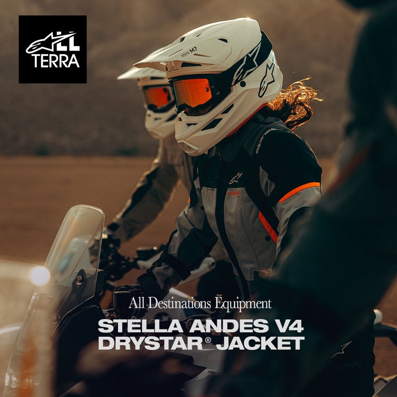 Alpinestars Stella Andes V4 Drystar moteriška motociklo striukė, tamsiai pilka-šviesiai pilka-juoda-raudona