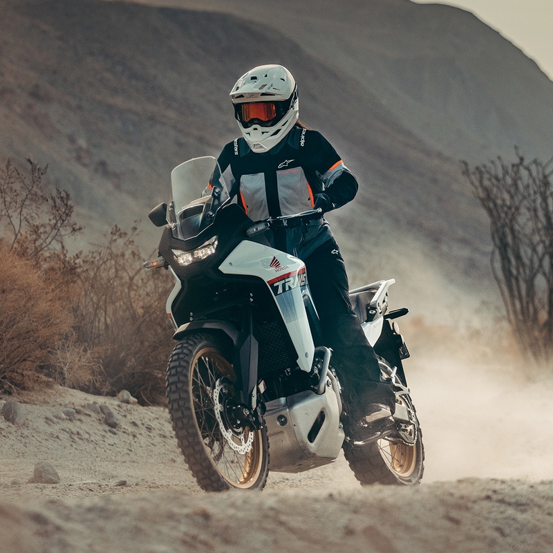 Alpinestars Stella Andes V4 Drystar moteriška motociklo striukė, tamsiai pilka-šviesiai pilka-juoda-raudona