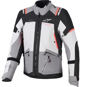 Alpinestars Stella Andes V4 Drystar moteriška motociklo striukė, tamsiai pilka-šviesiai pilka-juoda-raudona