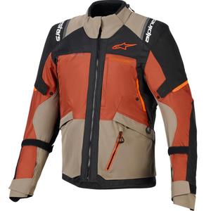 Alpinestars Andes V4 Drystar motociklo striukė šviesiai ruda-tamsiai oranžinė-juoda
