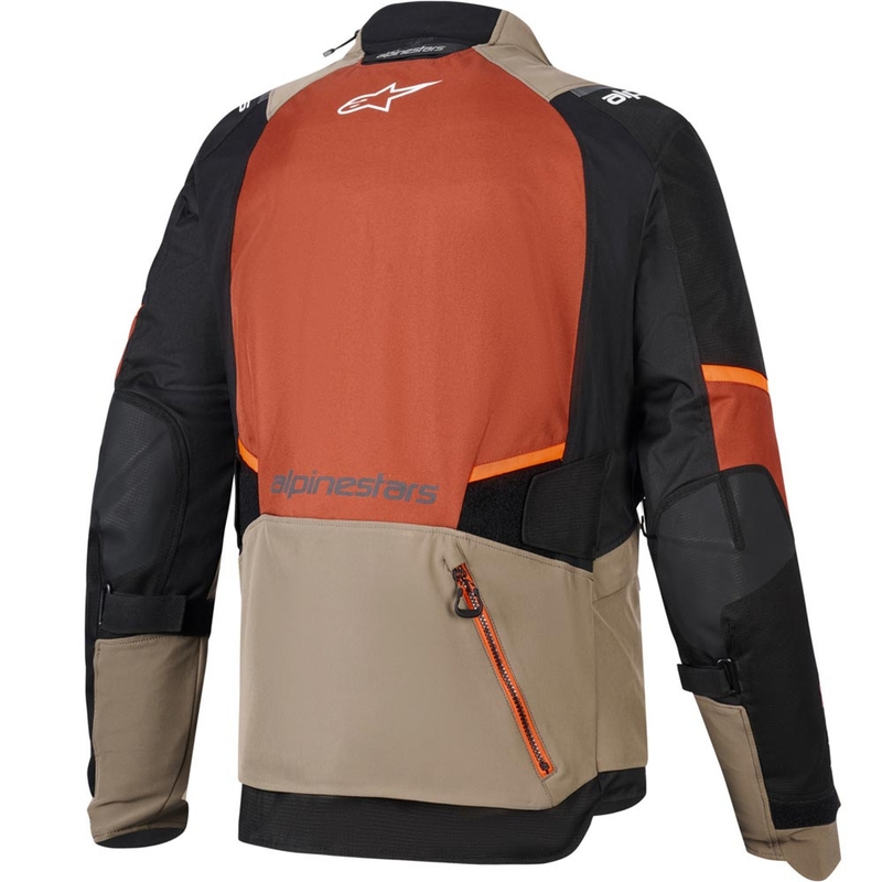 Alpinestars Andes V4 Drystar motociklo striukė šviesiai ruda-tamsiai oranžinė-juoda