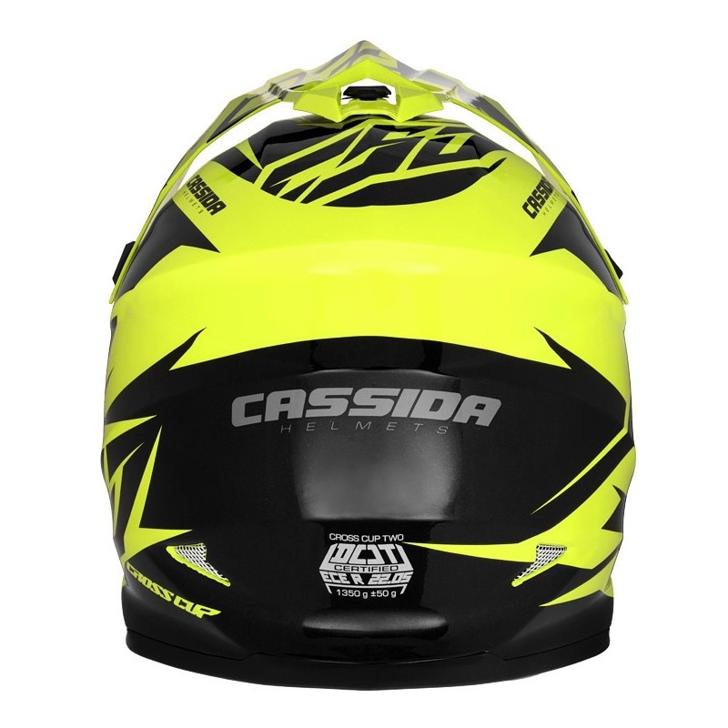 Motokrosová přilba Cassida Cross Cup Two černo-šedo-fluo žlutá