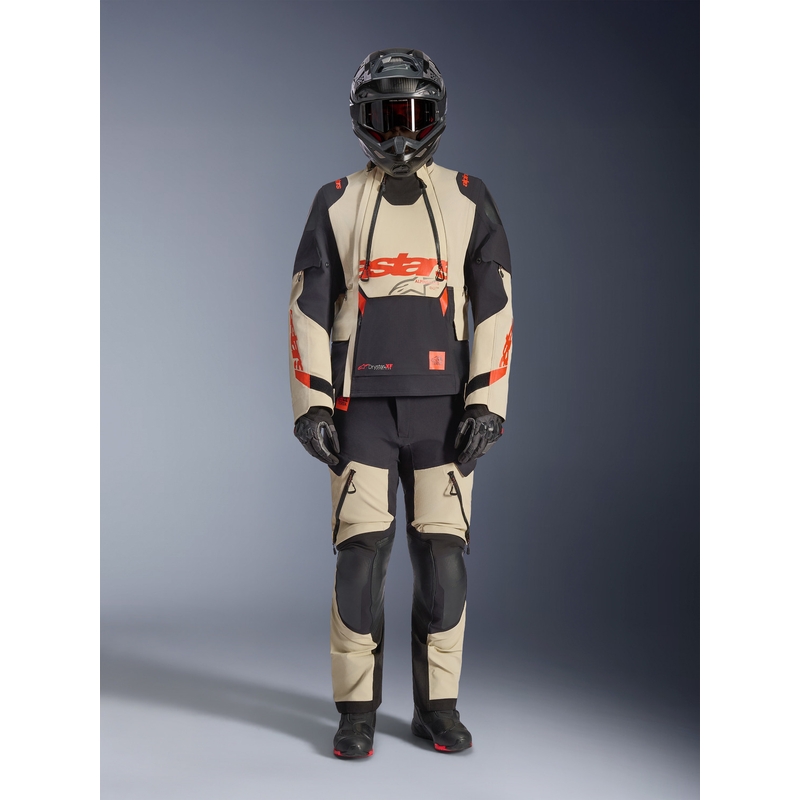 Alpinestars Halo PRO Drystar XF motociklo striukė kreminė-juoda-raudona