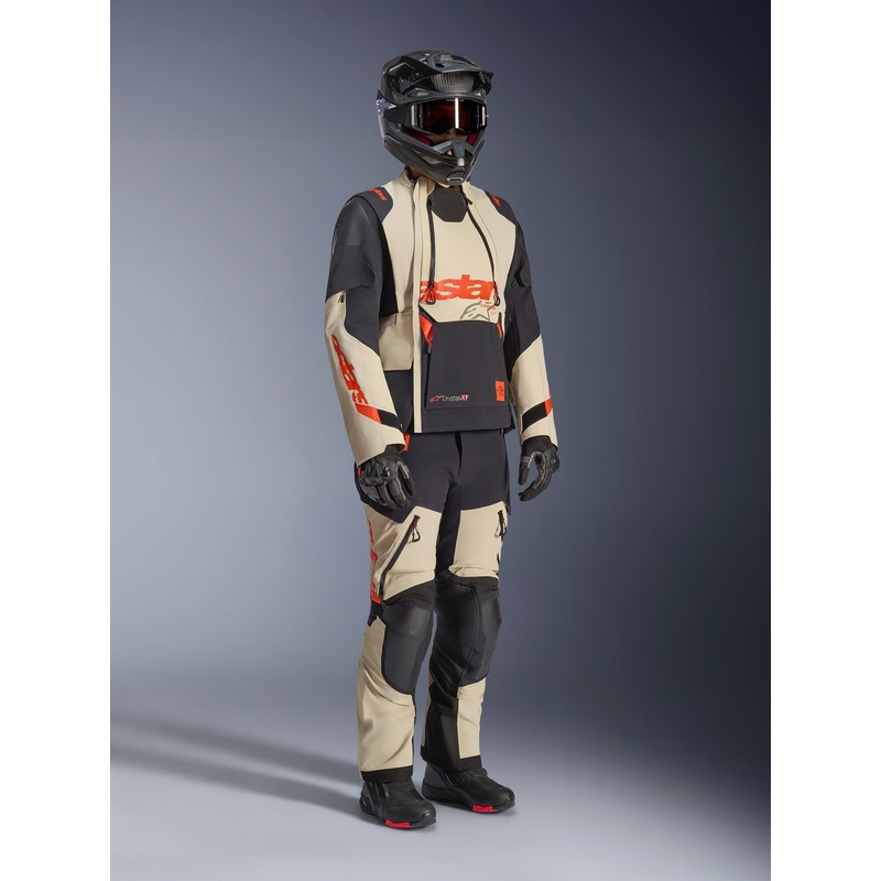Alpinestars Halo PRO Drystar XF motociklo striukė kreminė-juoda-raudona