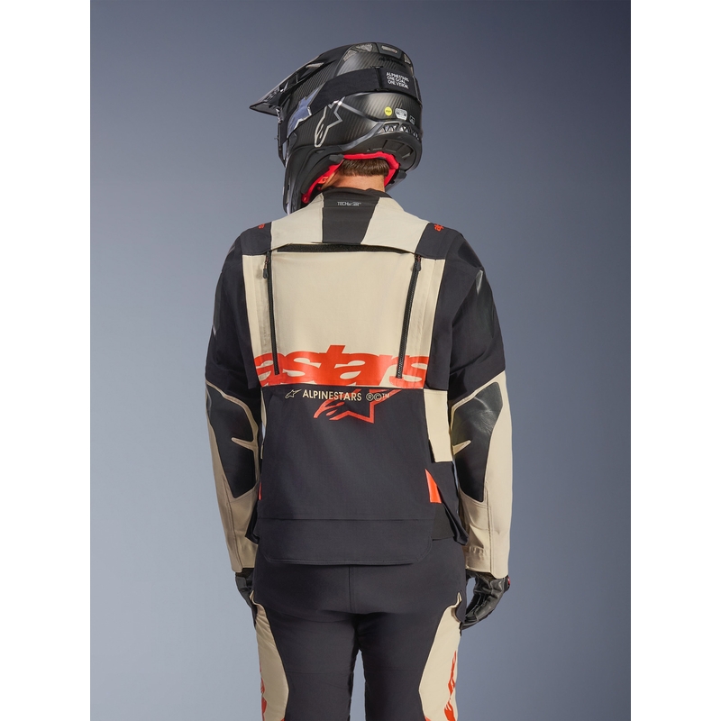 Alpinestars Halo PRO Drystar XF motociklo striukė kreminė-juoda-raudona