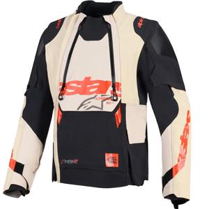 Alpinestars Halo PRO Drystar XF motociklo striukė kreminė-juoda-raudona