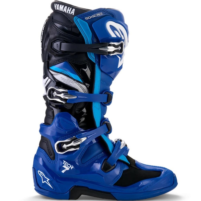 „Alpinestars TECH 7 YAMAHA“ motokroso batai, mėlynai balti ir juodi, kolekcija