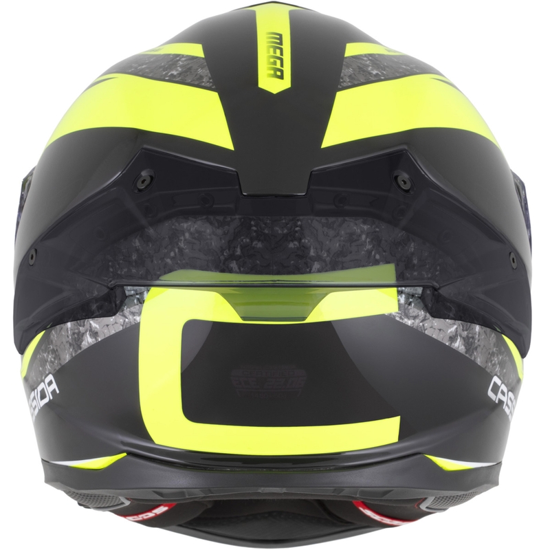 Cassida Integral GTS 2.1 Mega uždaras motociklo šalmas, juodas-fluorescencinis geltonas-baltas