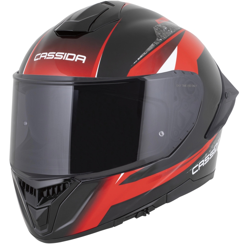 Cassida Integral GTS 2.1 Mega motociklo šalmas, juodas-raudonas-baltas