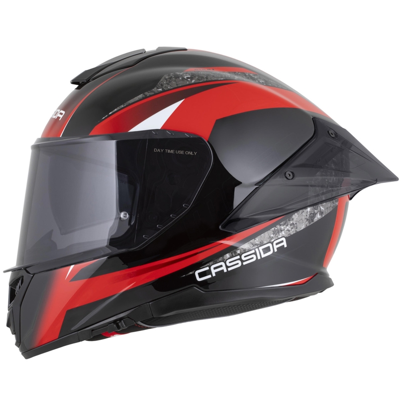 Cassida Integral GTS 2.1 Mega motociklo šalmas, juodas-raudonas-baltas