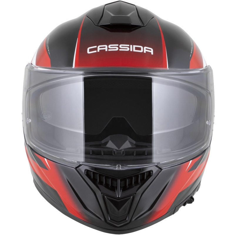 Cassida Integral GTS 2.1 Mega motociklo šalmas, juodas-raudonas-baltas