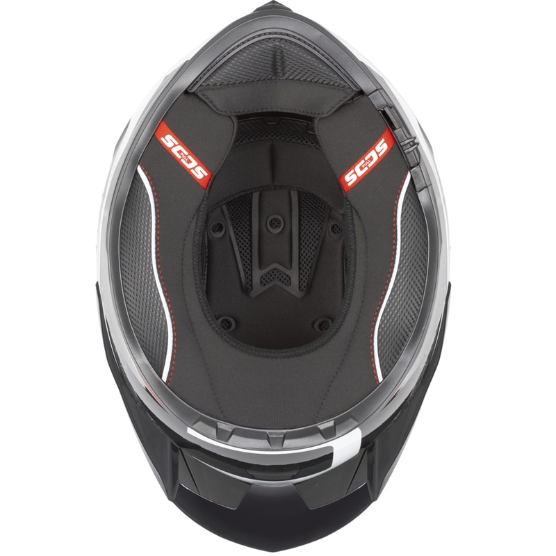 Cassida Integral GTS 2.1 Mega motociklo šalmas, juodas-raudonas-baltas