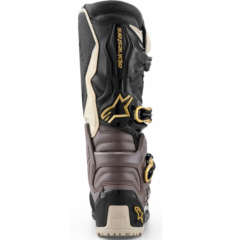 Alpinestars TECH 7 Enduro Drystar motociklo batai juodi-tamsiai pilki-auksiniai