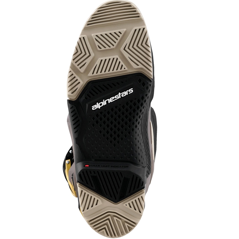 Alpinestars TECH 7 Enduro Drystar motociklo batai juodi-tamsiai pilki-auksiniai