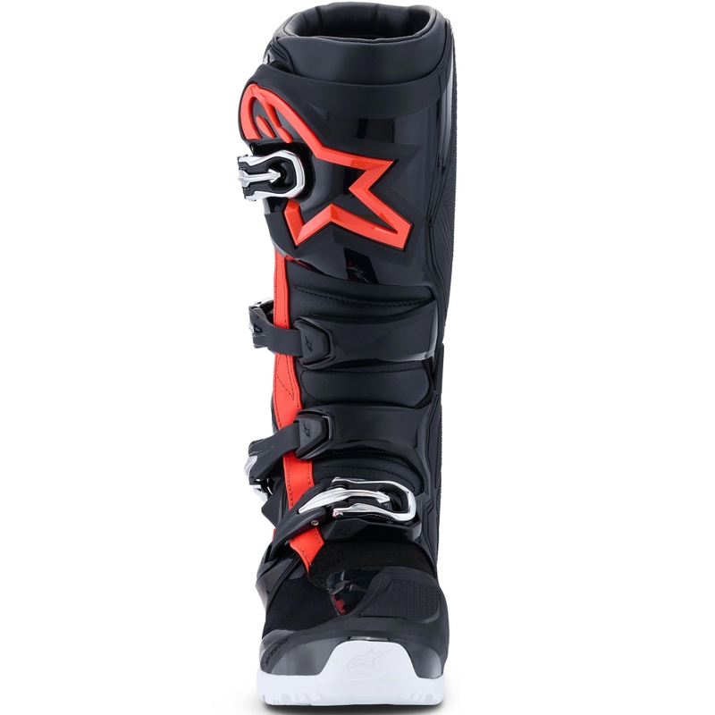 Alpinestars TECH 7 Enduro Drystar motociklo batai juodi-fluorescenciniai-raudoni-balti