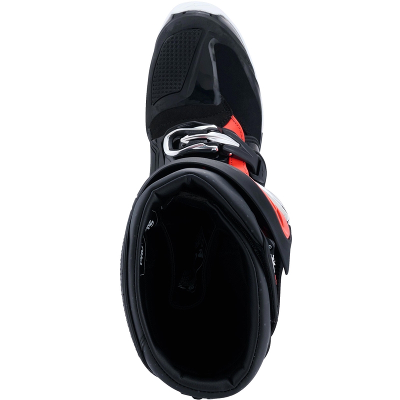 Alpinestars TECH 7 Enduro Drystar motociklo batai juodi-fluorescenciniai-raudoni-balti