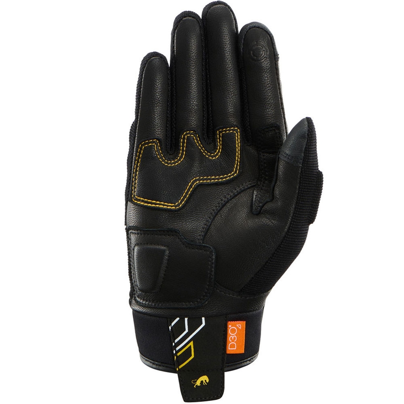 Furygan Jet Neon D3O® Evo moteriškos motociklo pirštinės, juodos-auksinės