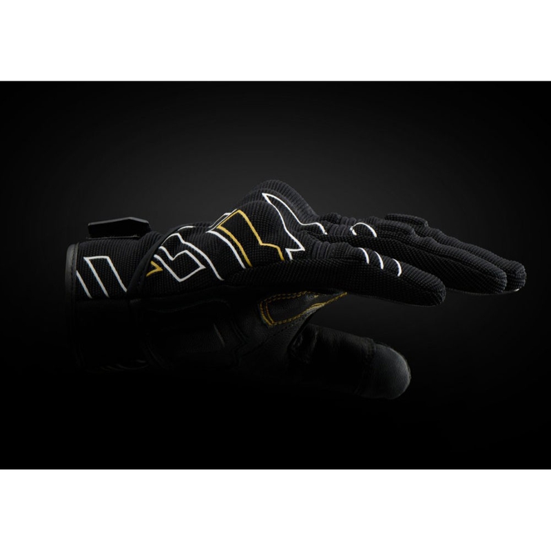 Furygan Jet Neon D3O® Evo moteriškos motociklo pirštinės, juodos-auksinės