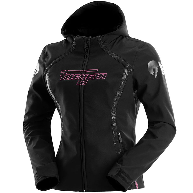 Furygan Skye moteriška motociklo striukė, juoda-rožinė