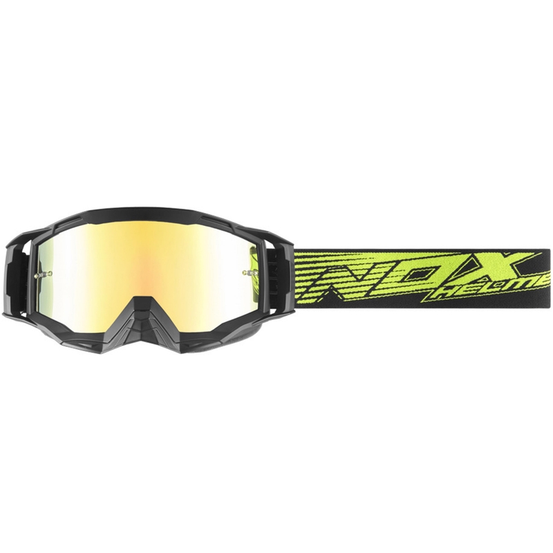 Motokroso akiniai NOX Spectre juodi-geltoni