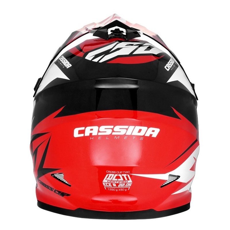 Motokrosová přilba Cassida Cross Cup Two černo-bílo-červená